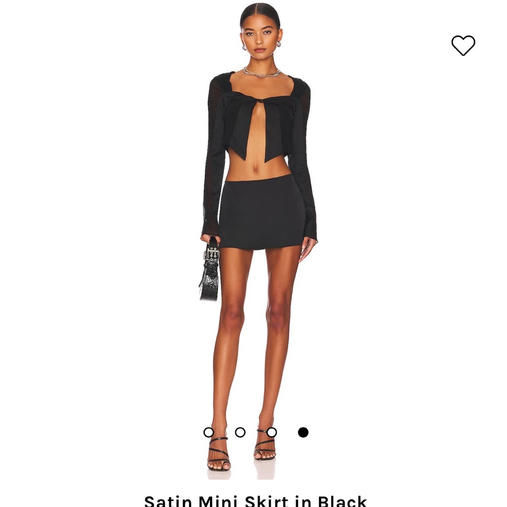 Danielle Guizio Satin Mini Skirt